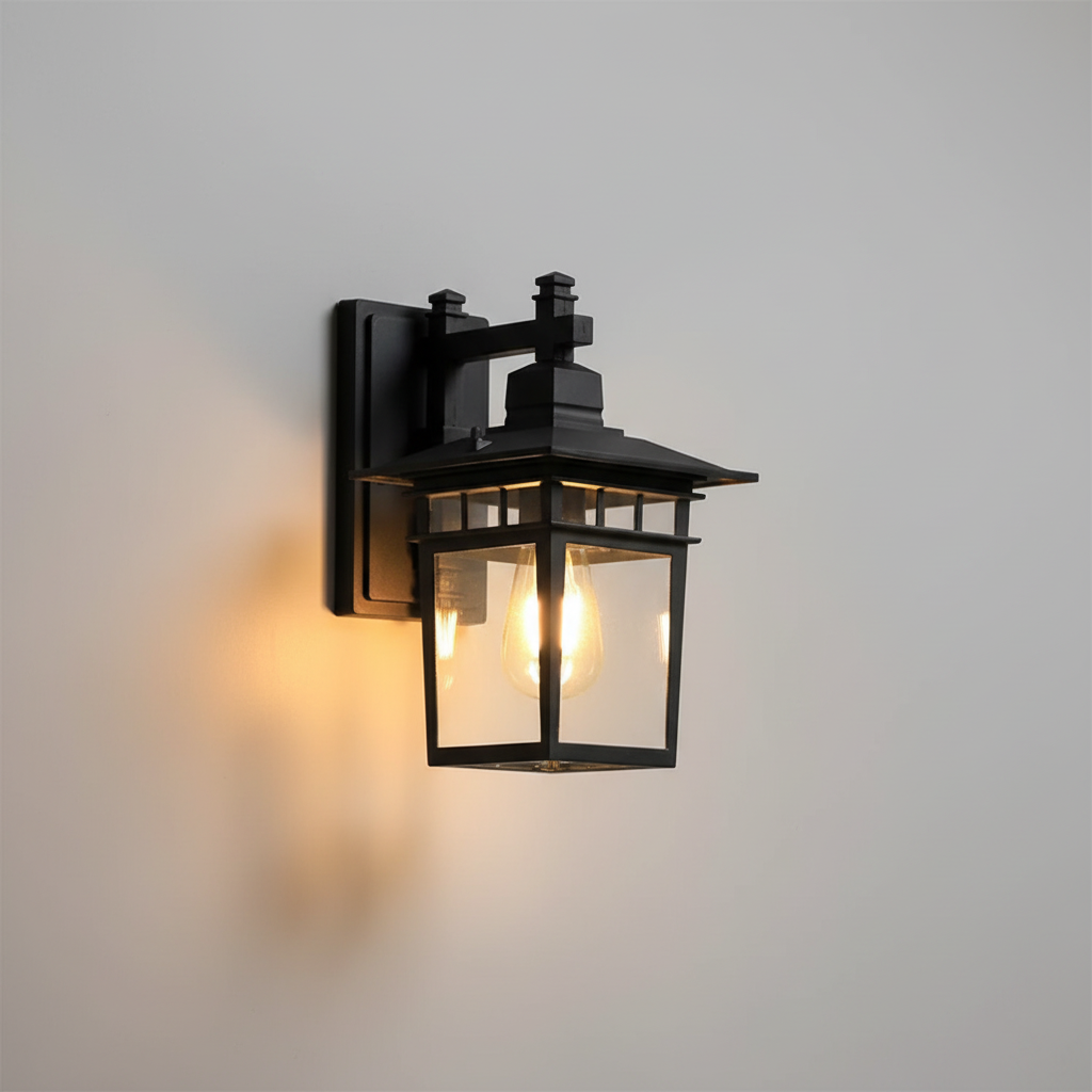 Alessio | Outdoor Wall Light Black - Modern Waterproof Fixture