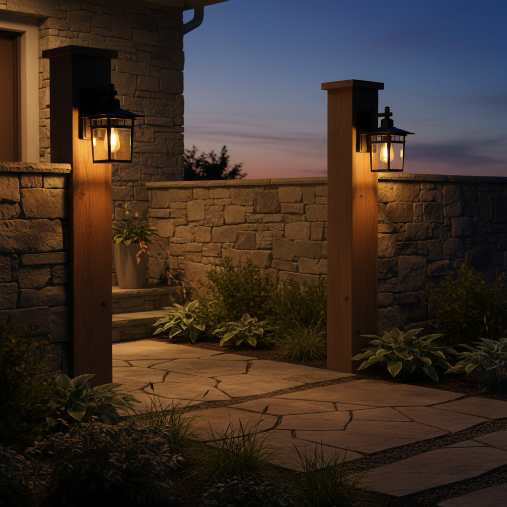 Alessio | Outdoor Wall Light Black - Modern Waterproof Fixture