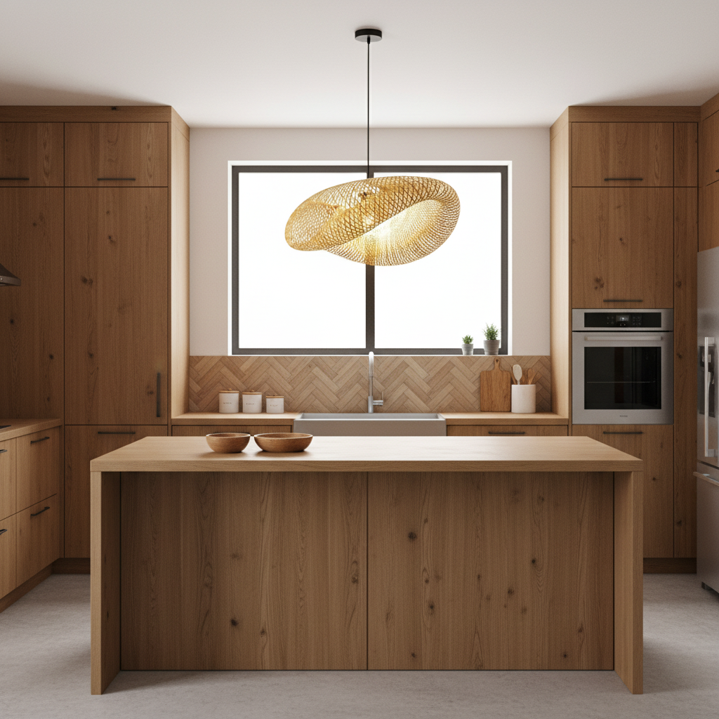 Handmade Rattan Pendant Light | Bamboo Hanging Lamp